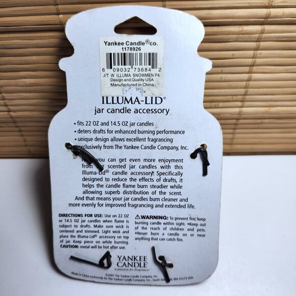 Yankee Candle Christmas Illuma lid Jar Candle Accessory Snowman - Picture 5 of 5